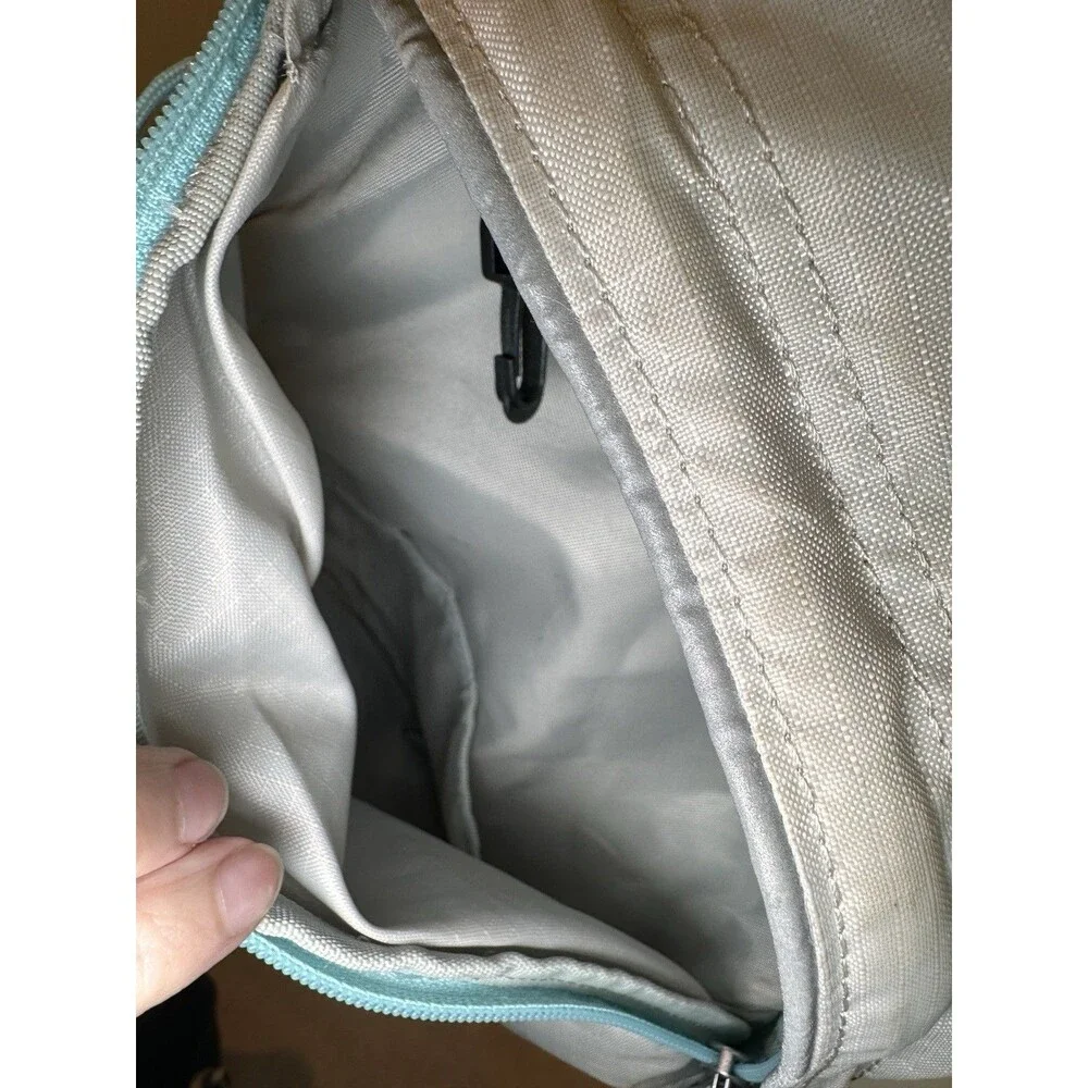 Eddie Bauer Gray Teal Sling Backpack Crossbody Daypack Travel Hiking Lightweight